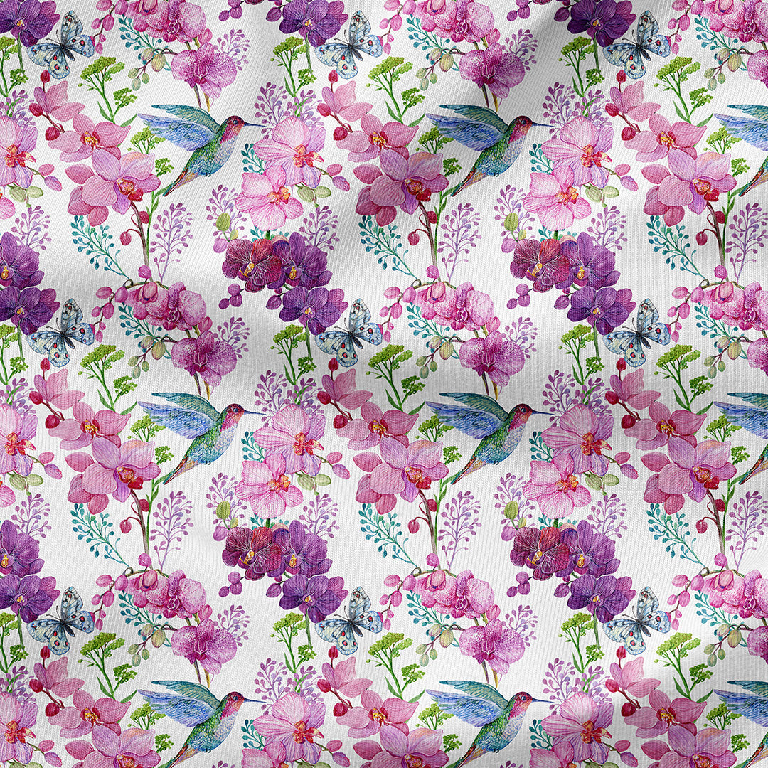 Hummingbirds Light Fabric