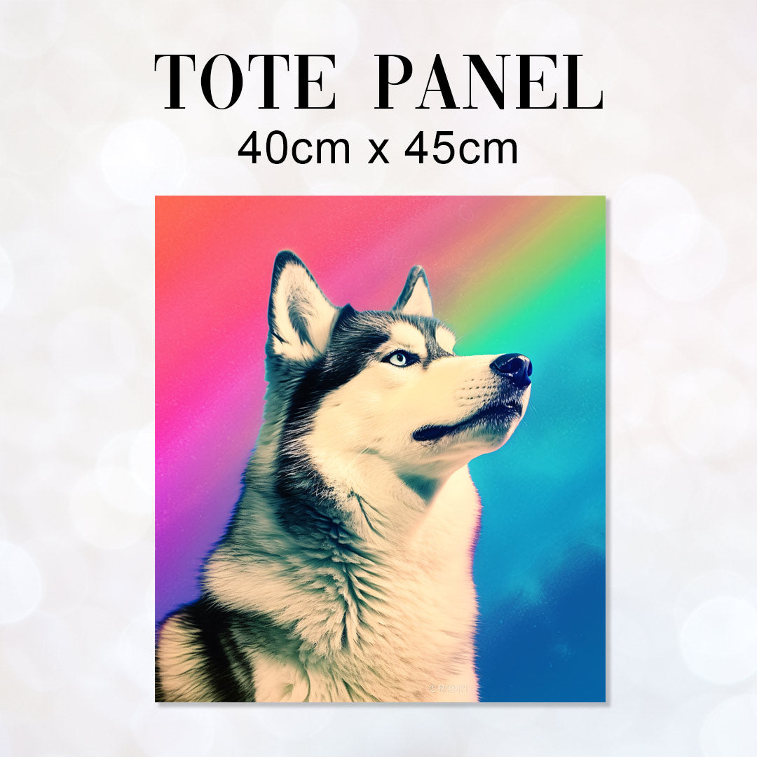 TOTE Husky Dog Fabric Bag Panel TP-137