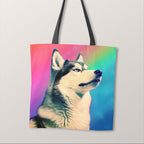TOTE Husky Dog Fabric Bag Panel TP-137