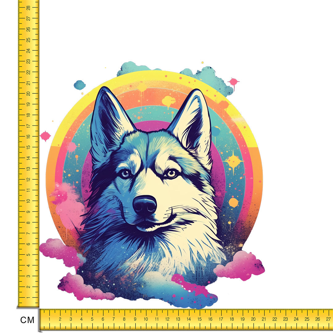 Husky Dog Iron on Fabric Heat Transfer DTF-139