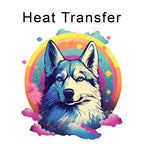 Husky Dog Iron on Fabric Heat Transfer DTF-139