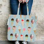 Ice Cream Blue Fabric