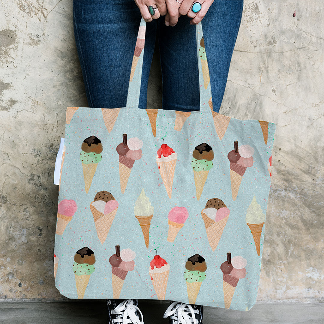 Ice Cream Blue Fabric