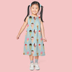 Ice Cream Blue Fabric