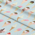 Ice Cream Blue Fabric