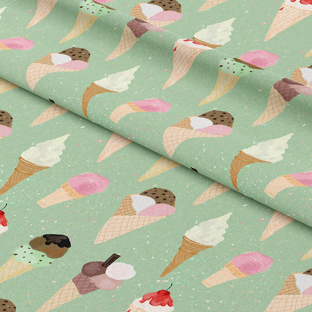 Ice Cream Mint Fabric