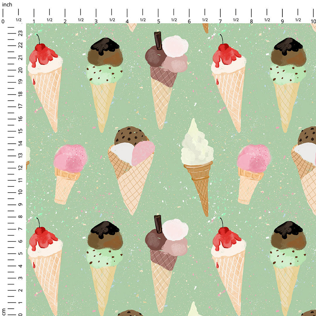 Ice Cream Mint Fabric