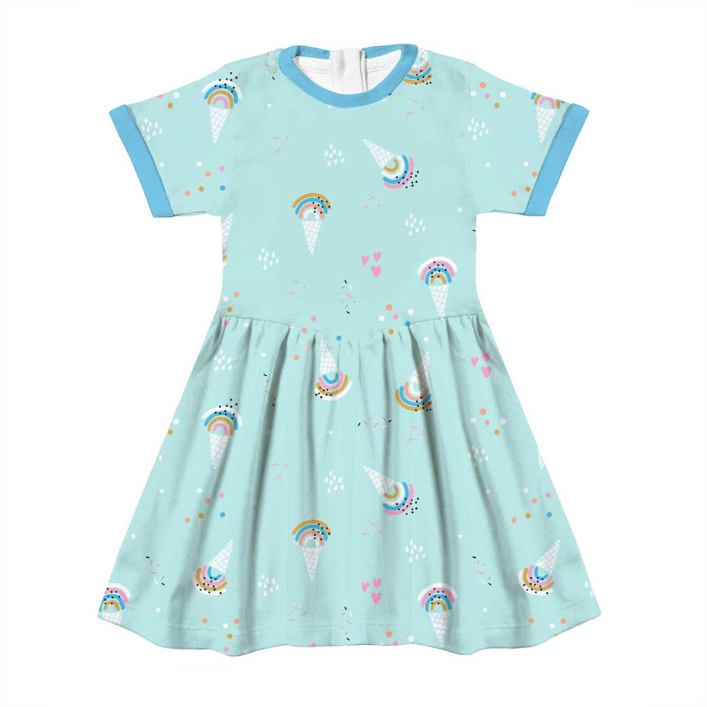 Rainbow Ice Cream Mint Fabric