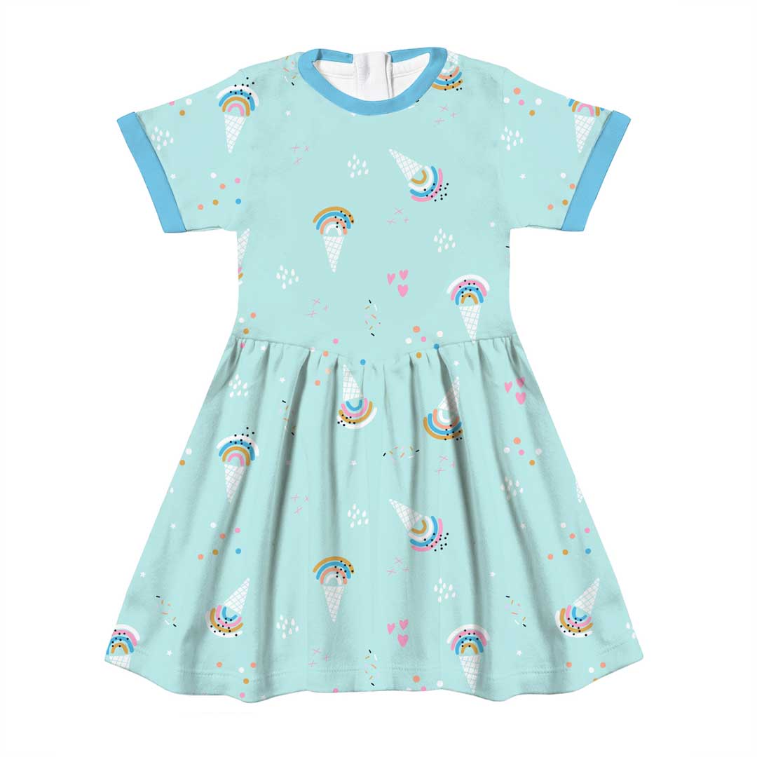 Rainbow Ice Cream Mint Fabric