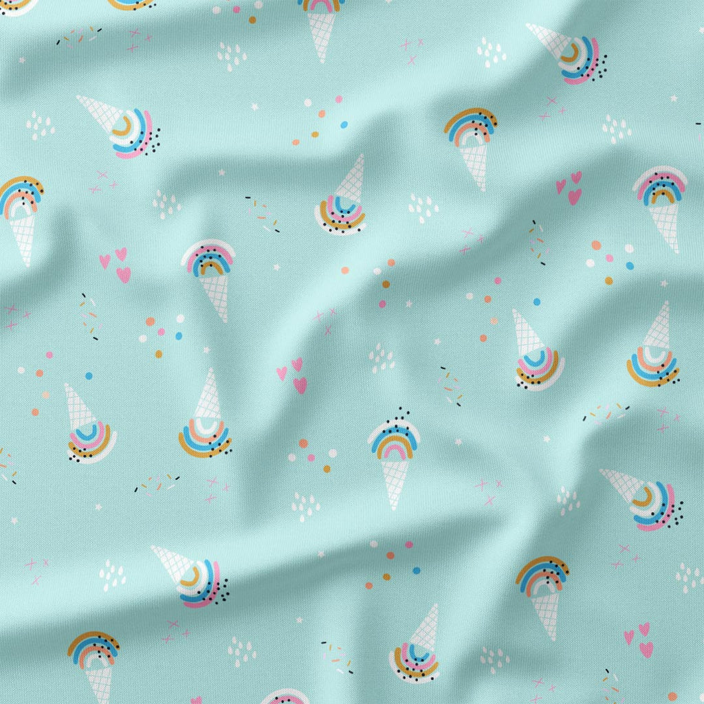 Rainbow Ice Cream Mint Fabric