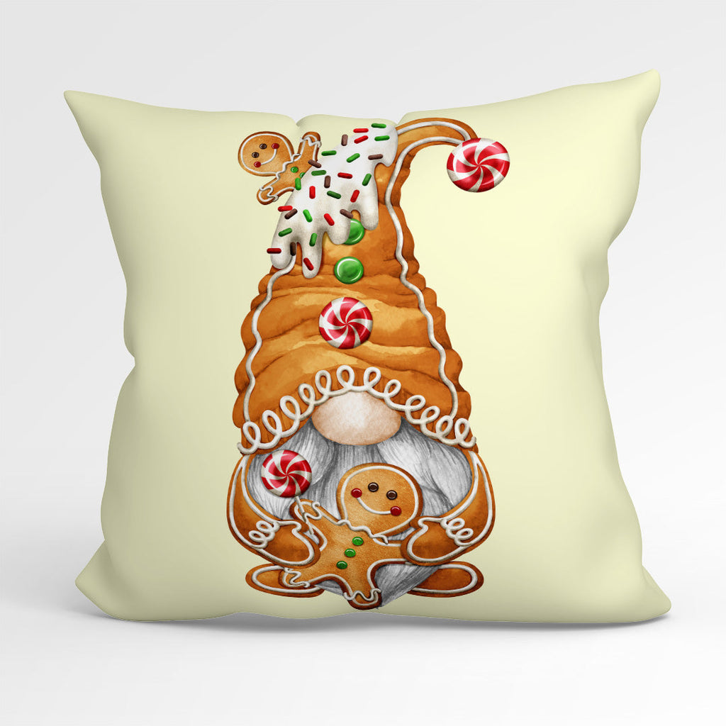 CUSHION Fabric Panel Iced Gingerbread Gnome