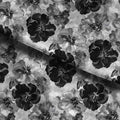 Inky Flowers Mono Fabric