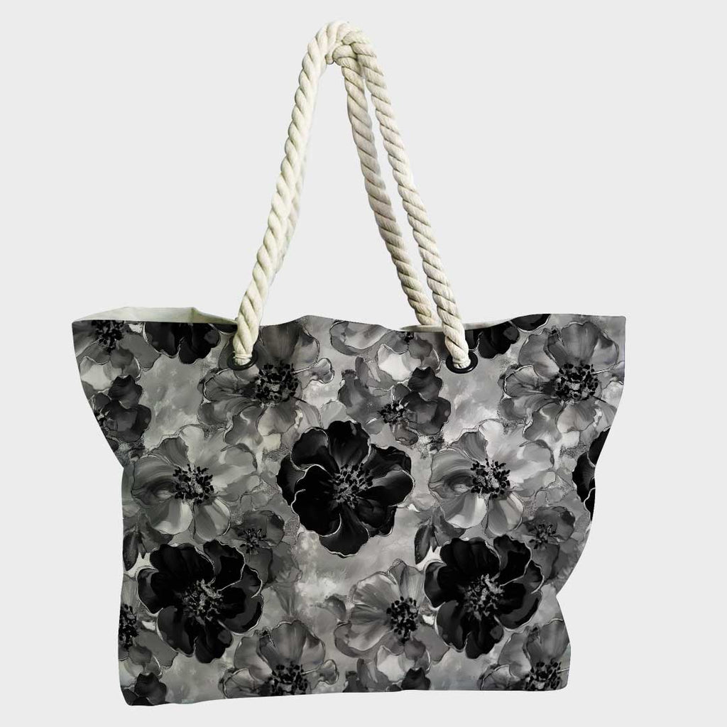 Inky Flowers Mono Fabric
