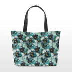 Inky Flowers Teal Fabric