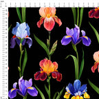 Gardens Of Eden Iris Black Fabric