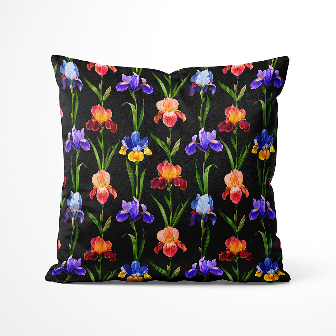 Gardens Of Eden Iris Black Fabric