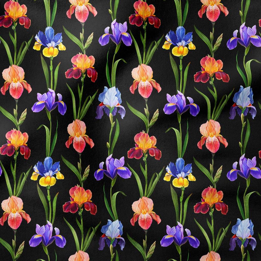 Gardens Of Eden Iris Black Fabric