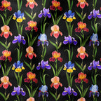 Gardens Of Eden Iris Black Fabric