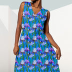 Gardens Of Eden Iris Blue Fabric