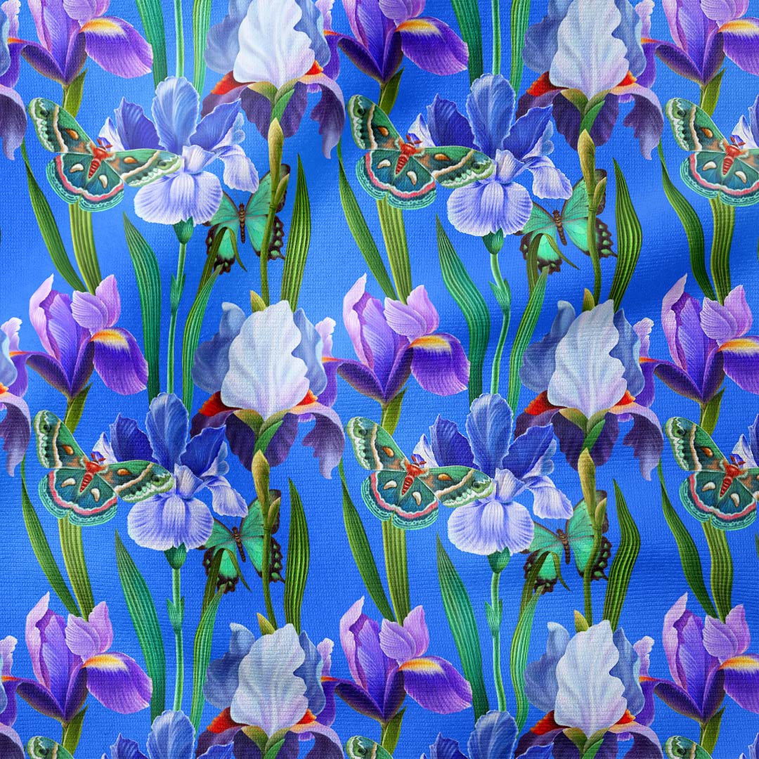 Gardens Of Eden Iris Blue Fabric