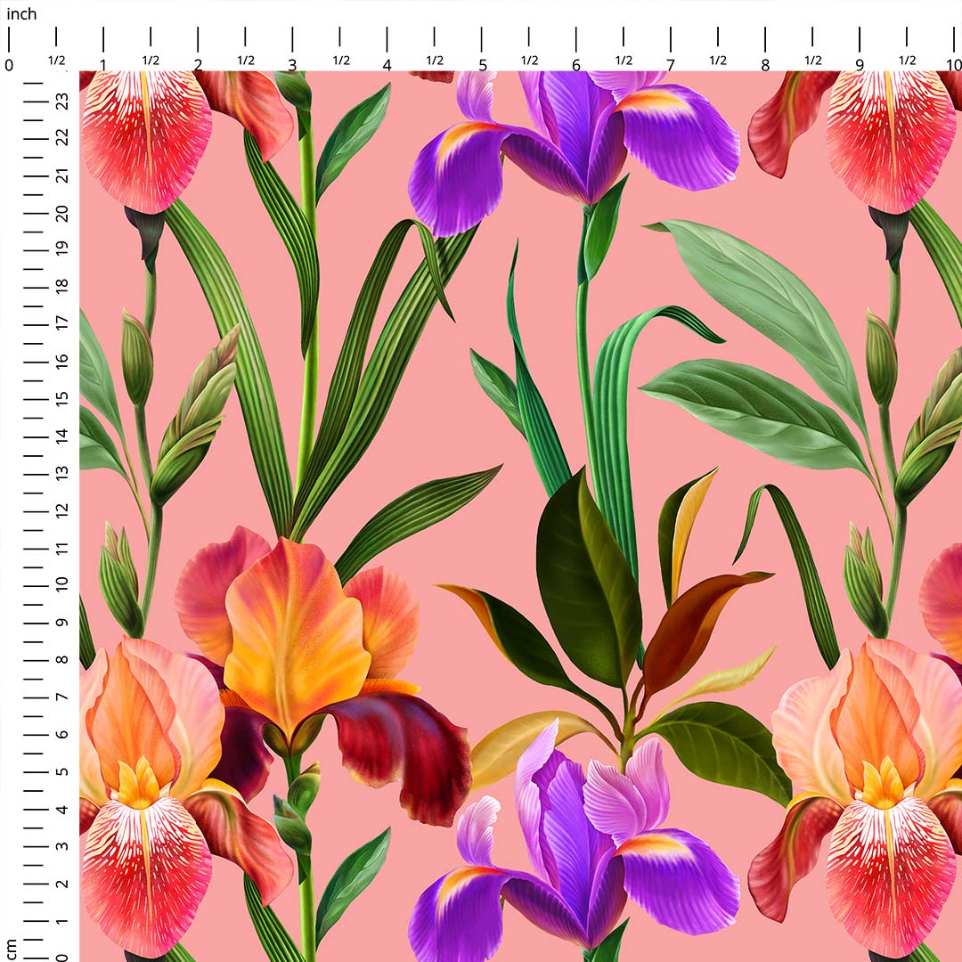 Gardens Of Eden Iris Pink Fabric