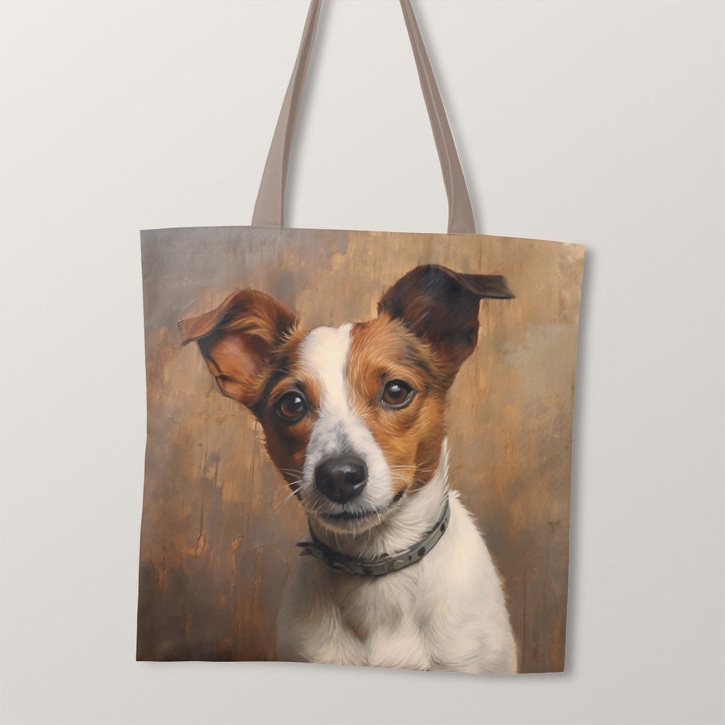 TOTE Jack Russell Dog Fabric Bag Panel