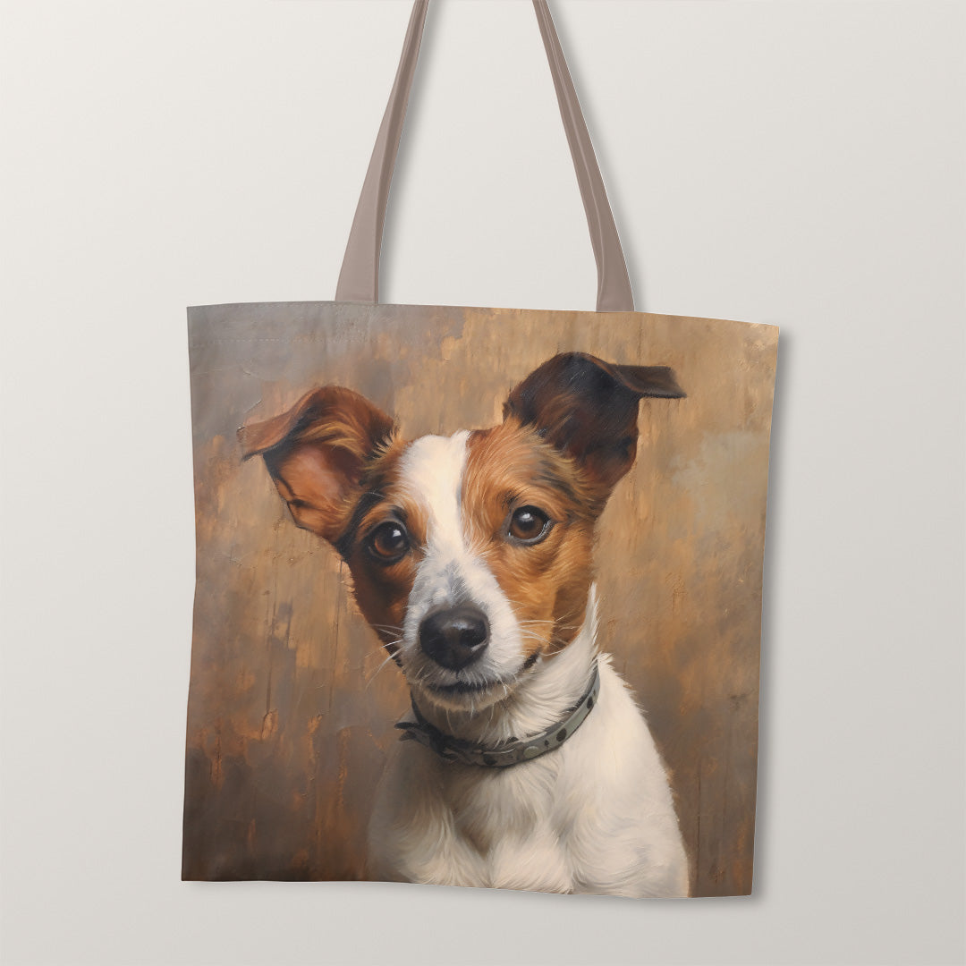 TOTE Jack Russell Dog Fabric Bag Panel