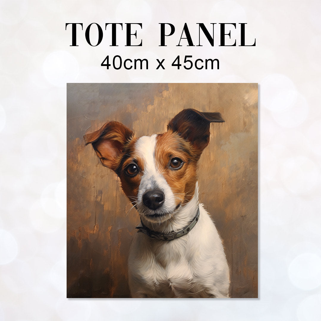 TOTE Jack Russell Dog Fabric Bag Panel