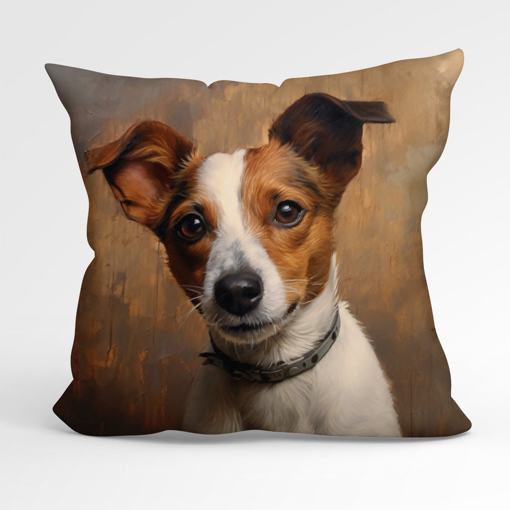 CUSHION Fabric Panel Jack Russell Dog