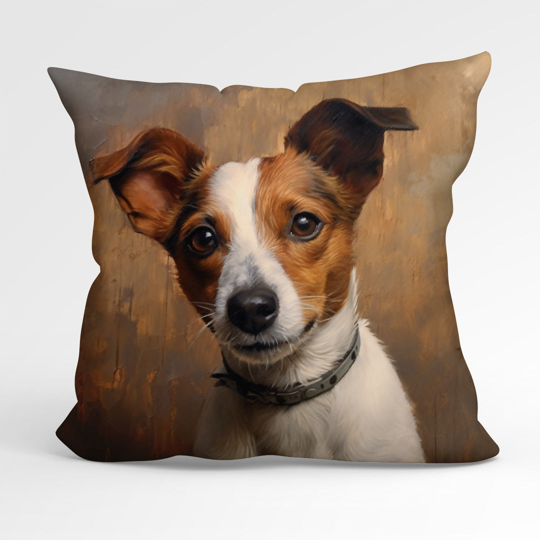 CUSHION Fabric Panel Jack Russell Dog