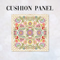 CUSHION Jacobean Floral Cream Fabric Panel CP-637