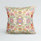 CUSHION Jacobean Floral Cream Fabric Panel CP-637