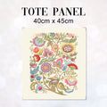 TOTE Jacobean Floral Cream Fabric Bag Panel TP-756