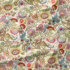 Jacobean Floral Cream Fabric