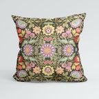 CUSHION Jacobean Floral Green Fabric Panel CP-638