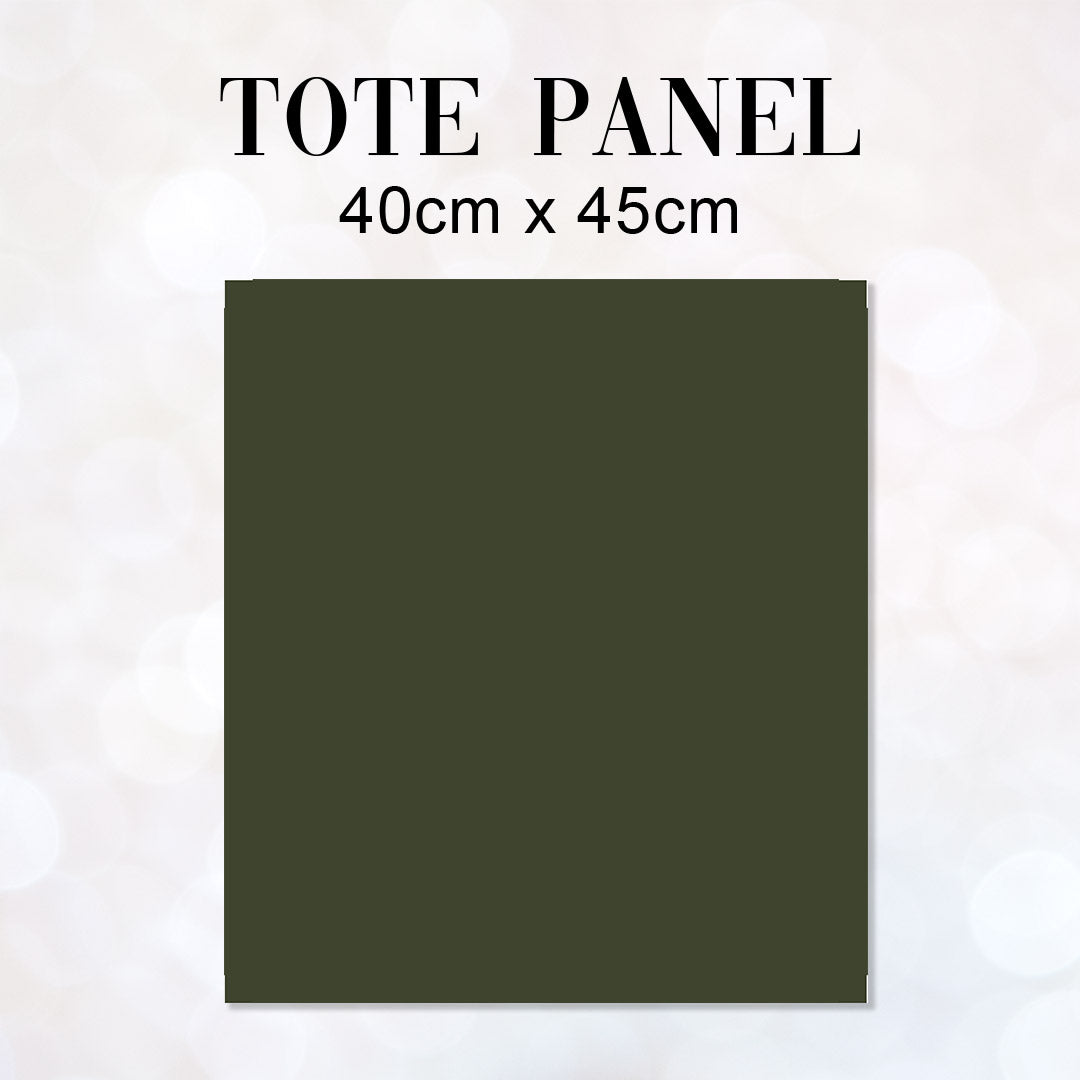 TOTE CO-ORD Jacobean Floral Green Fabric Bag Panel TP-755