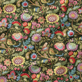 Jacobean Floral Green Fabric