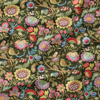 Jacobean Floral Green Fabric