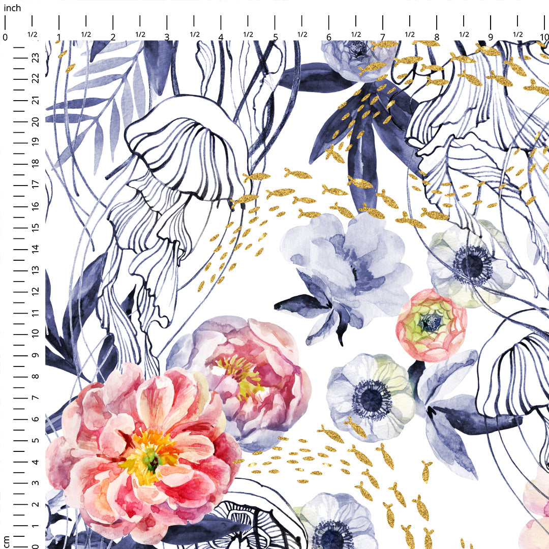 Jellyfish Floral Fabric