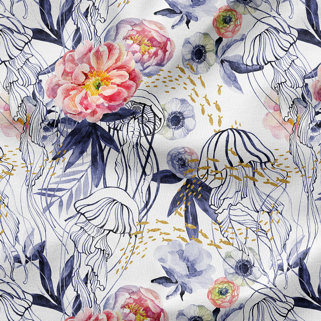 Jellyfish Floral Fabric