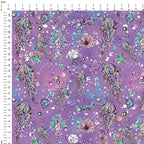 Mermaids Jellyfish Lilac Fabric