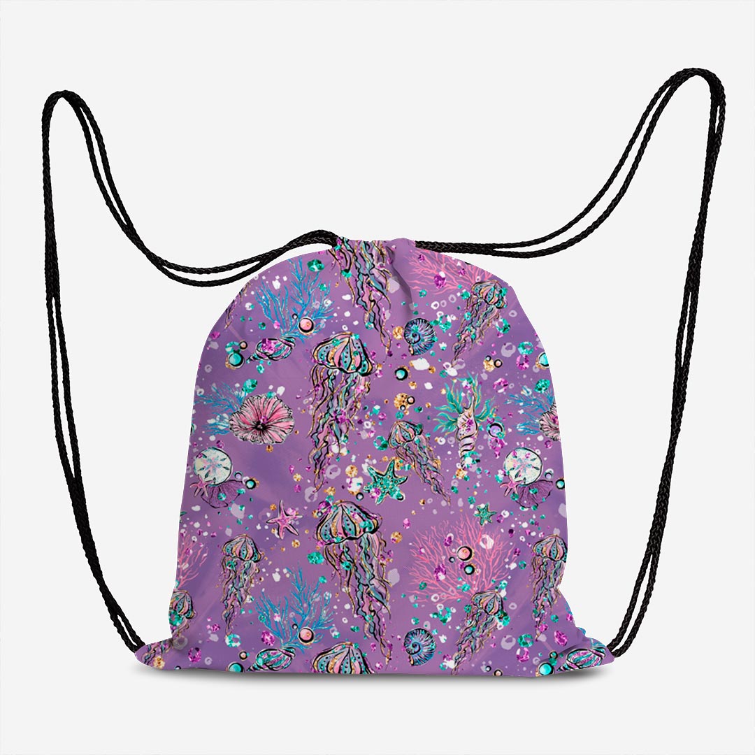 Mermaids Jellyfish Lilac Fabric