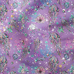 Mermaids Jellyfish Lilac Fabric