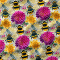 Jewel Bees Yellow Fabric