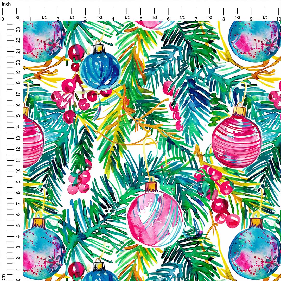 Jolly Baubles Fabric
