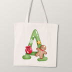 TOTE Jolly Christmas Letters Fabric Bag Panel