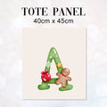 TOTE Jolly Christmas Letters Fabric Bag Panel