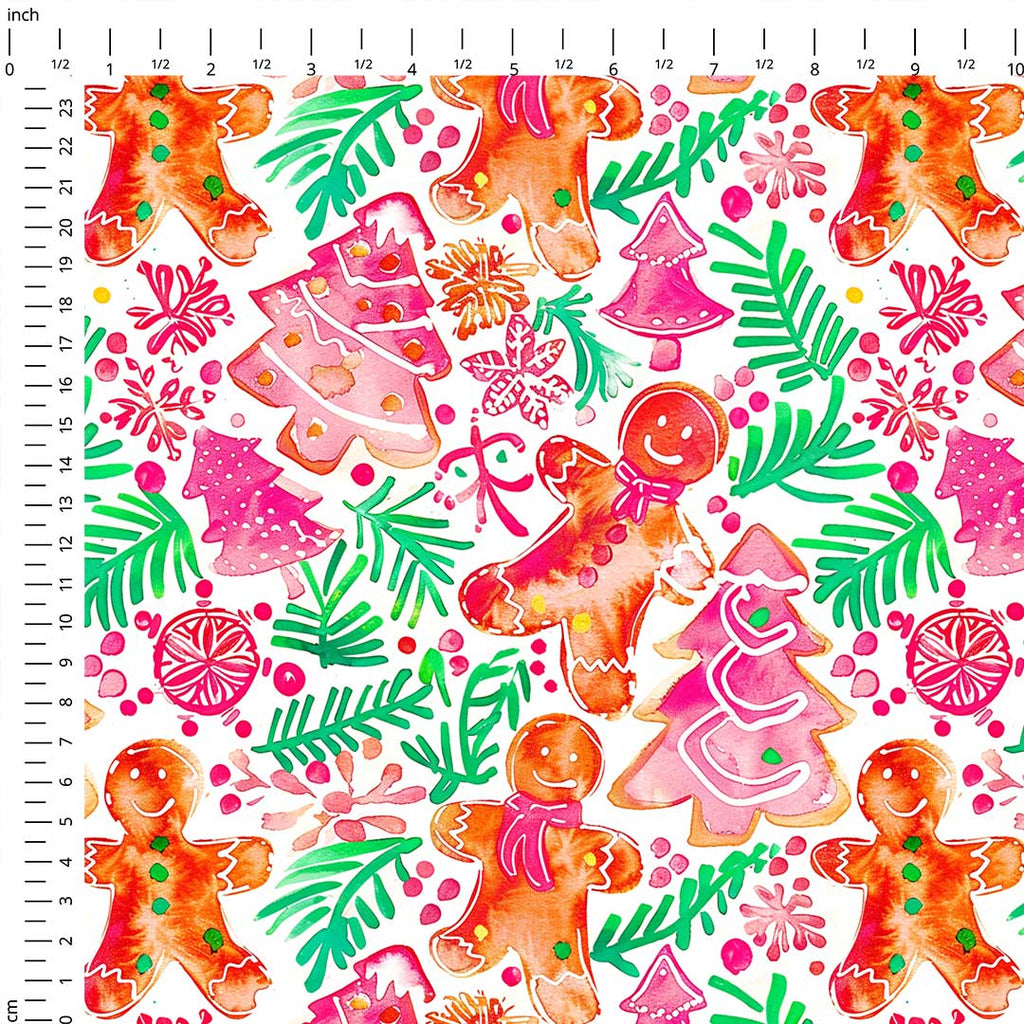 Jolly Gingerbread Man Fabric