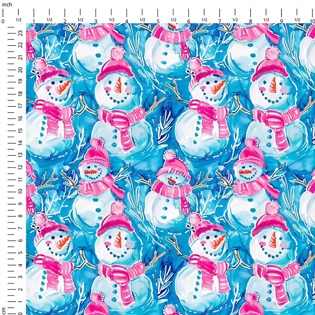 Jolly Snowman Fabric