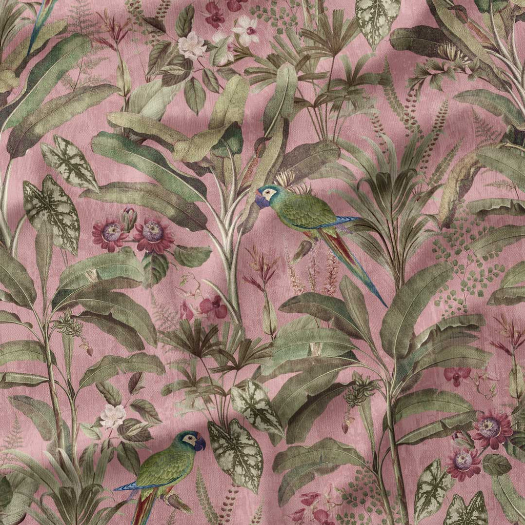 Jungle Elegance Pink Fabric